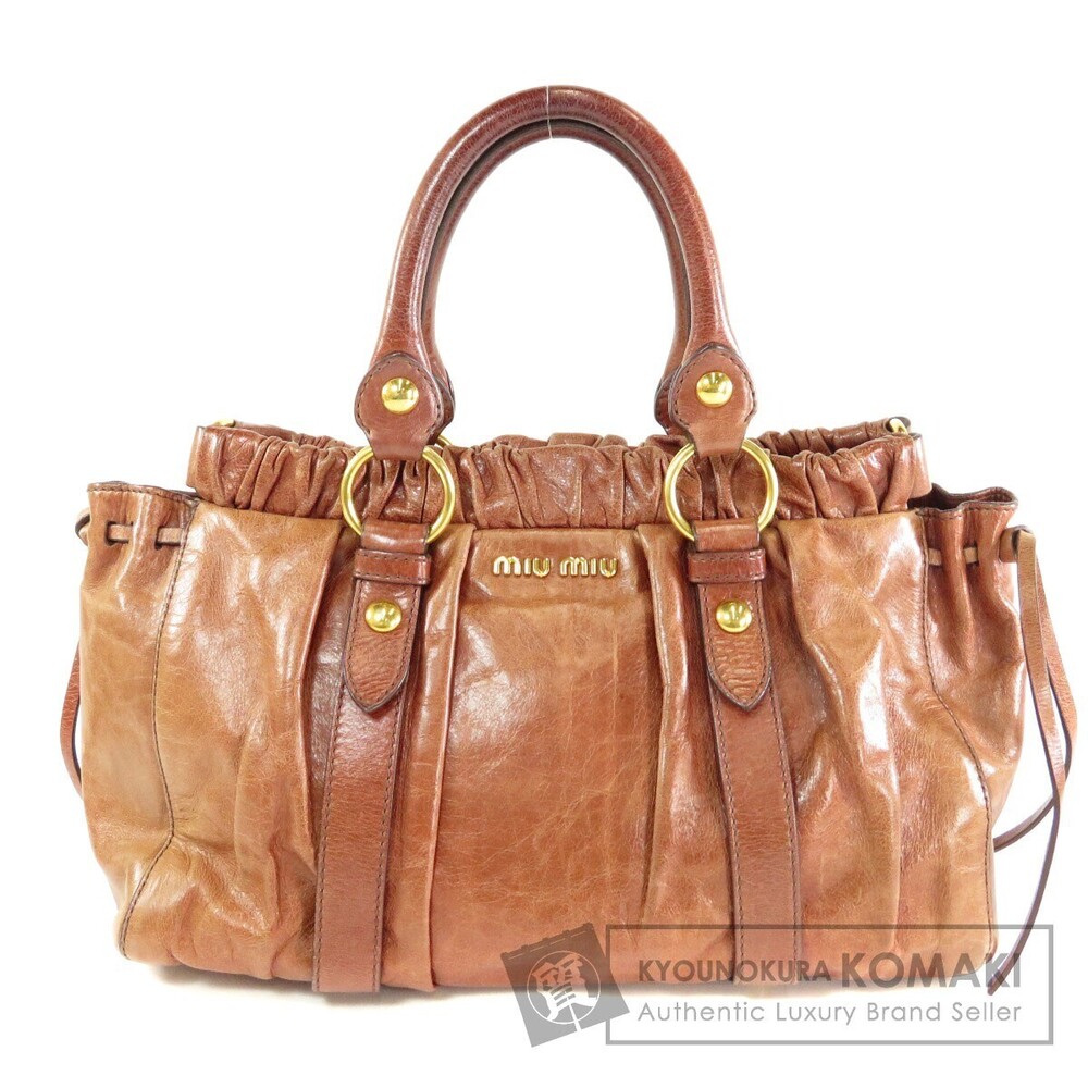 Miu Miu Logo Handbag Calfskin